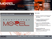 Tablet Screenshot of morel-decolletage.fr